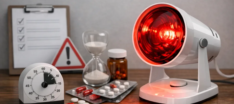Rotlichtlampe sicher verwenden: Richtige Dosierung, Dauer und Kontraindikationen