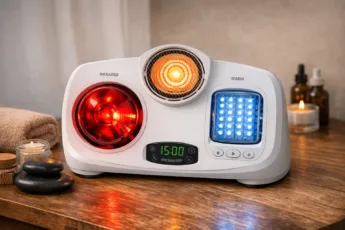 Rotlichtlampe 3-in-1: Rotlicht, Infrarot & Wärme