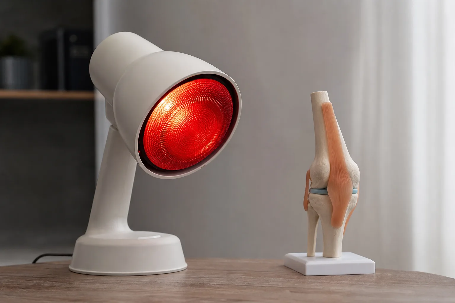 Anwendung der Rotlichtlampe bei Gelenkschmerzen und Arthritis